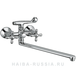 Смеситель для ванны Haiba керамические кран-буксы излив 375 мм хром НВ2225