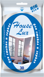 House Lux Влажные салфетки для стекол и зеркал, 30 шт.