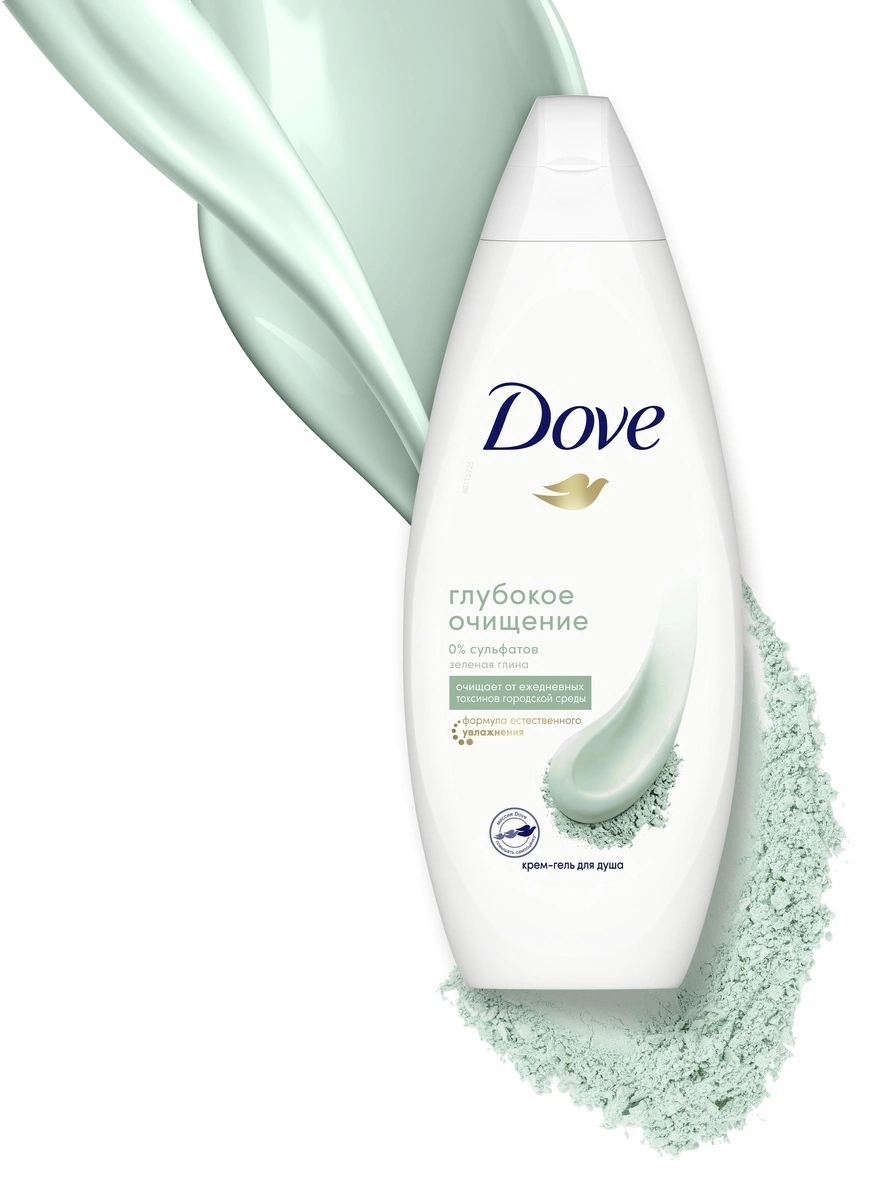 Гель для душа Dove зеленая глина 250мл