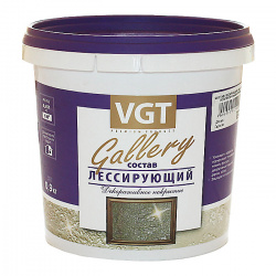 Состав лессирующий полупрозрачный Gallery VGT 0.9 кг серебристо-белый