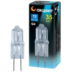 Лампа Акцент g4 12v 35w прозрачная jc