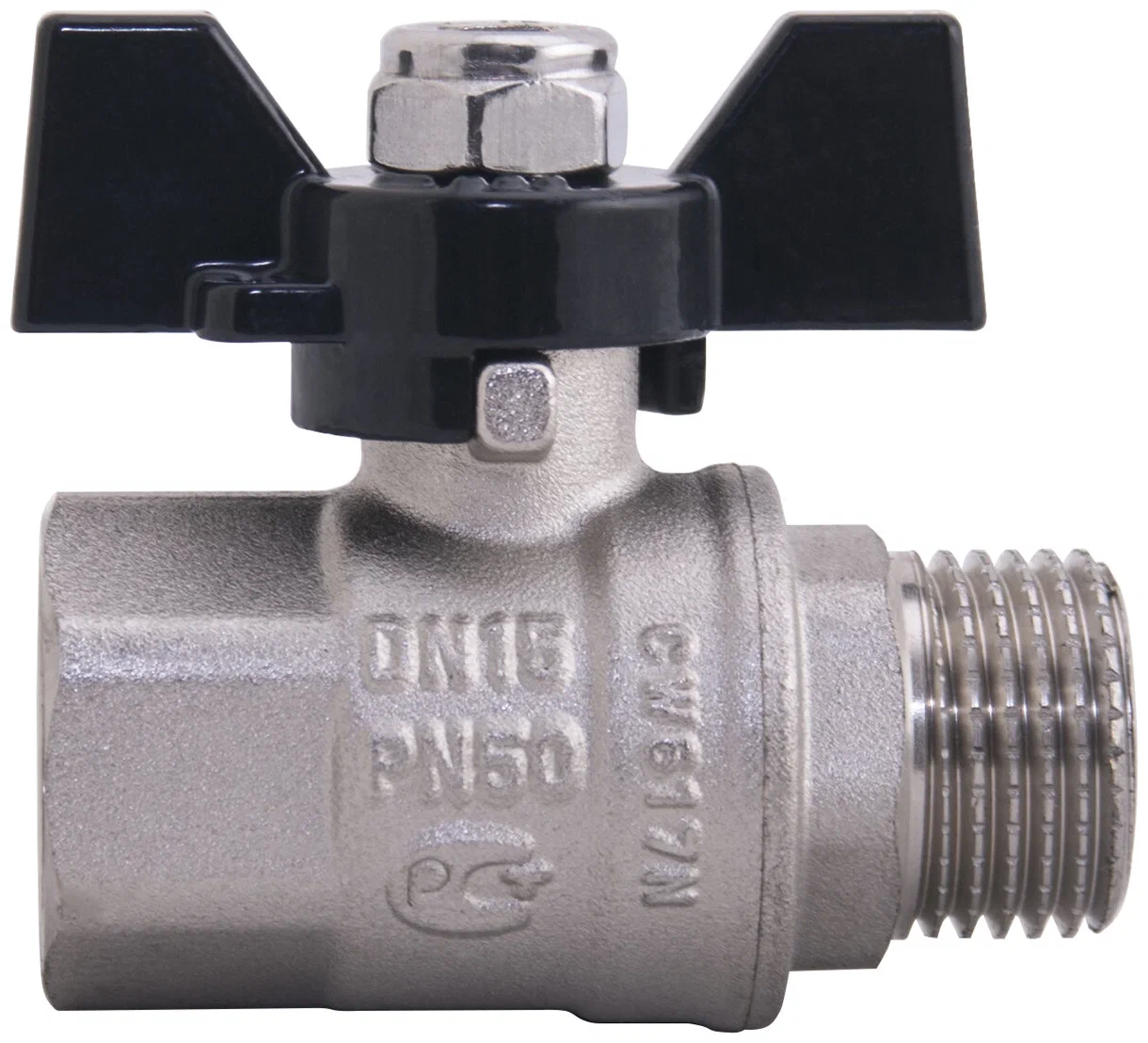 Кран шаровый Gappo ДУ20 3/4"х3/4" вр-нр ручка-бабочка G225.05