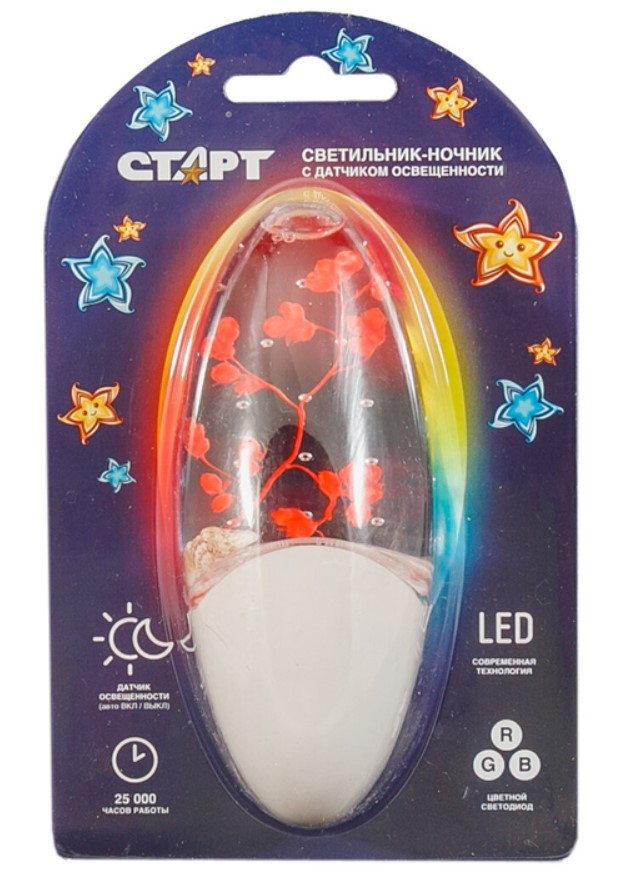 Светильник-ночник Старт nl 1 led барбарис