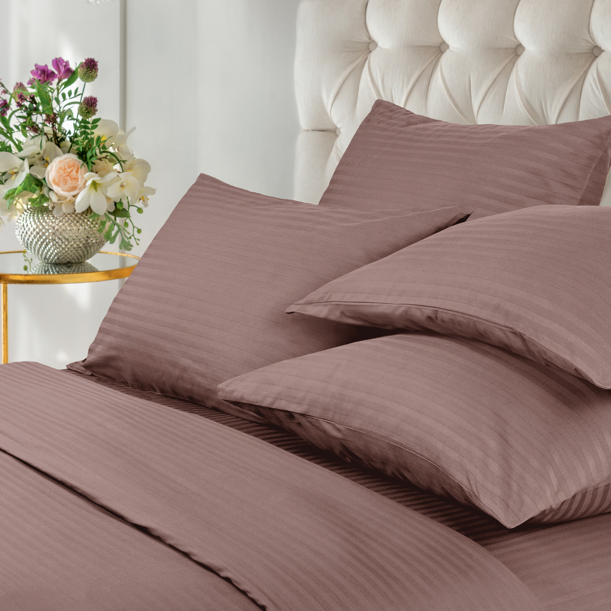 Простыня на резинке Verossa stripe ash 70077 01 180х200см 