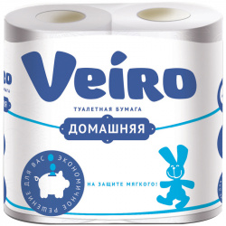 Туалетная бумага Veiro домашняя 4рул 2-сл белая