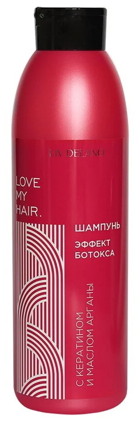 Шампунь для волос Liv Delano Love my hair эффект ботокса 1 л кератин/аргана