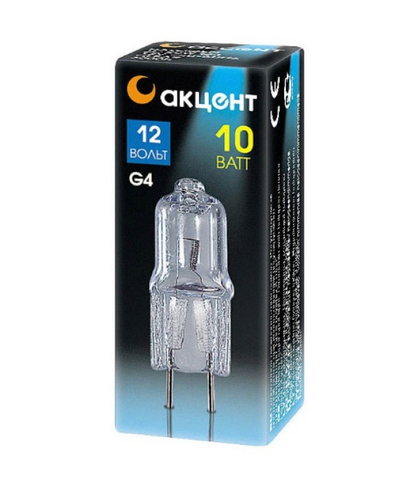 Лампа Акцент g4 12v 10w прозрачная jc