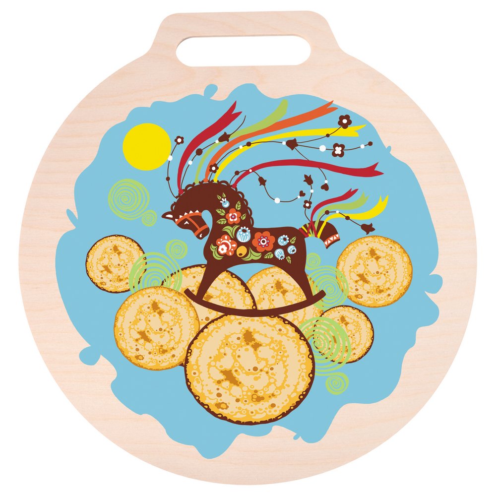 Разделочная доска Широкая Масленица d26см МТ18-34