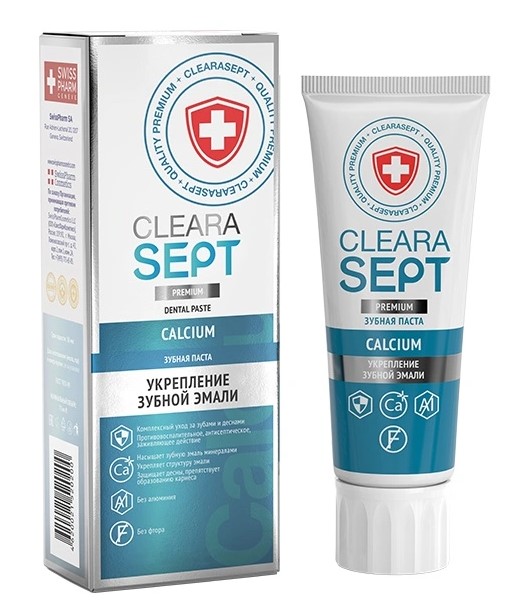 Зубная паста ClearaSept Укрепление зубной эмали 75мл