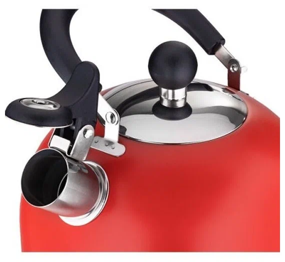 Чайник со свистком Hitt Rondo Plus 2.5 л красный капсульное дно H01023/1