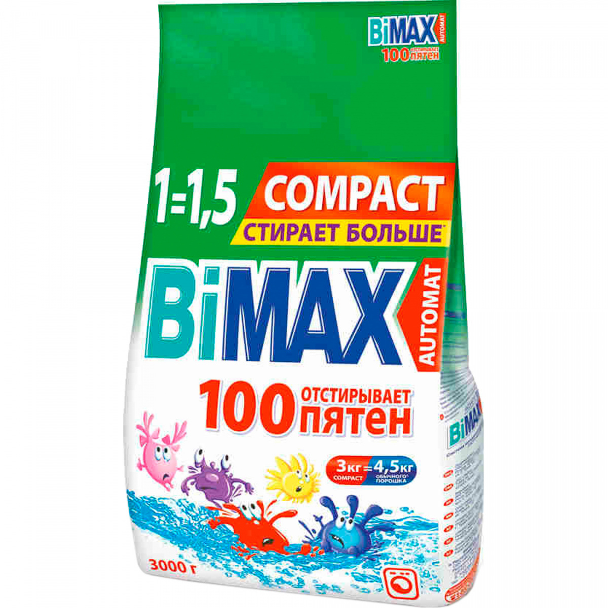 Стиральный порошок Bimax автомат 100 пятен 1.5кг