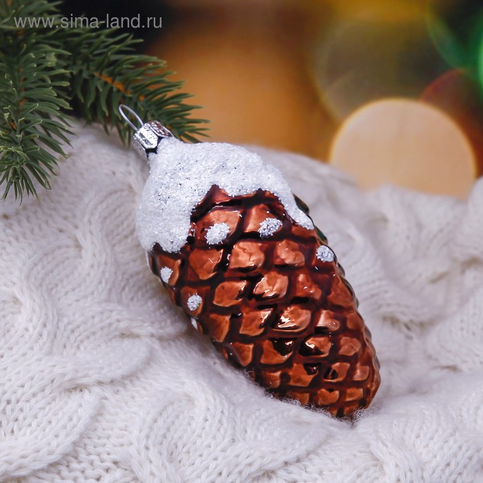 Елочная игрушка Шишка кедровая микс