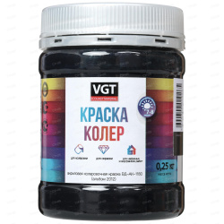 Колер краска VGT 0.25 кг черный антрацит
