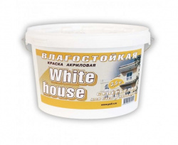Краска водно-дисперсионная интерьерная White House 3,5 кг влагостойкая  супербелая