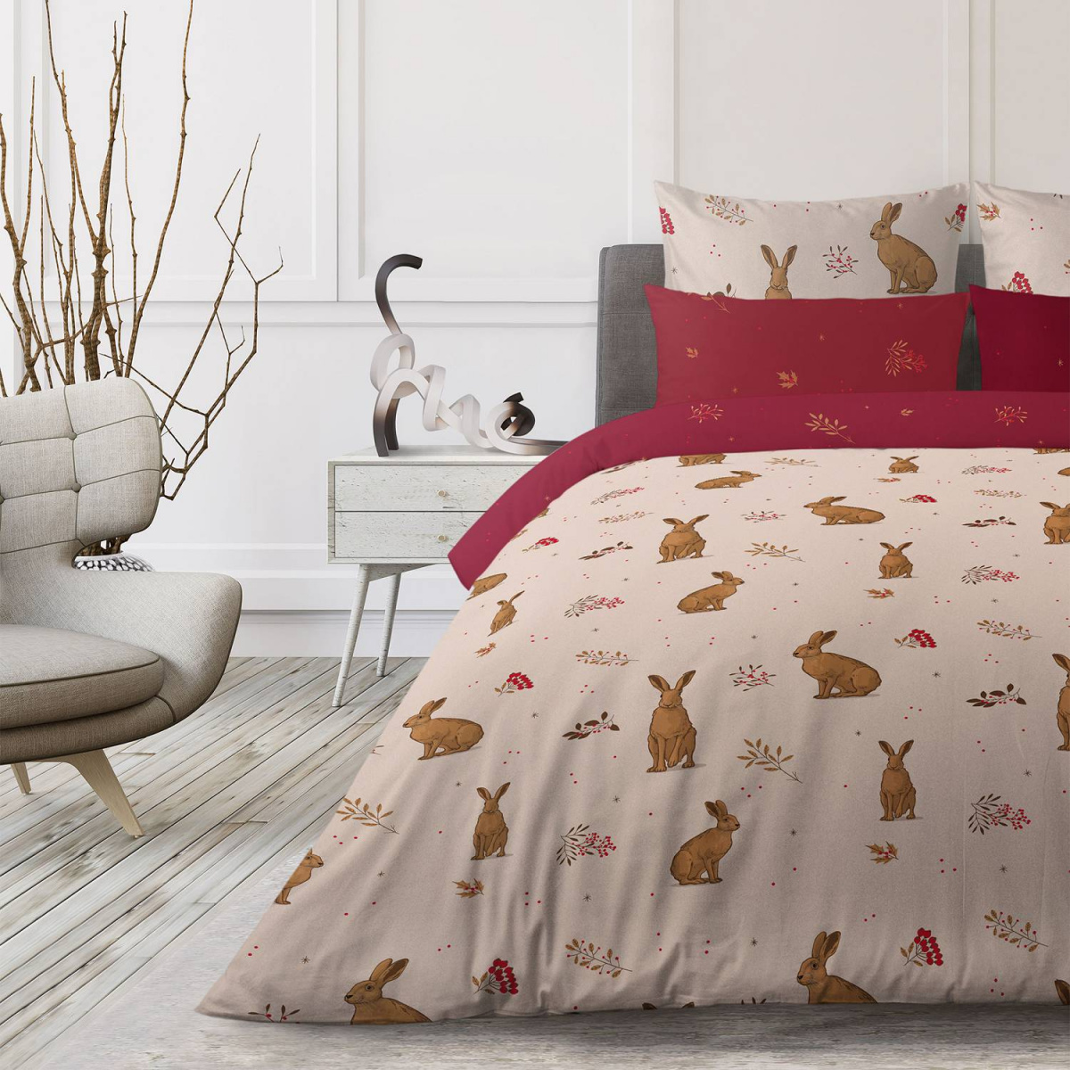 Комплект постельного белья Волшебная Ночь Rabbits евро 50/70 и 70/70 8847/1+8848/1 01 2501 Комплект постельного белья Волшебная Ночь Rabbits евро 50/70 и 70/70 8847/1+8848/1 01 2501