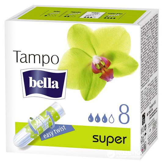 Bella тампоны гигиенические без аппликатора premium comfort Super 8 шт. уп. (easy twist)