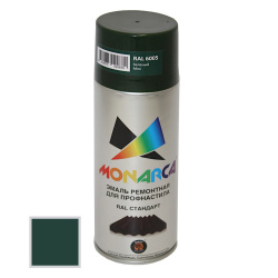 Эмаль аэрозольная для профнастила Monarca 270 г/520 мл зеленый мох RAL6005