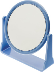 Зеркало настольное Dewal Beauty 178x160х10 мм синяя оправа пластиковая подставка MR115