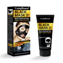 Маска-пленка для лица Compliment Black Mask pro-collagen Сияние молодости 80 мл