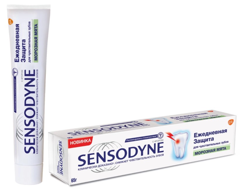 Зубная паста Sensodyne ежедневная защита морозная мята 65г