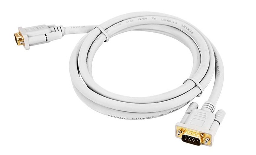 Шнур VGA - VGA с ферритами Rexant  штекер/штекер 1.8м gold серый 17-5503-4