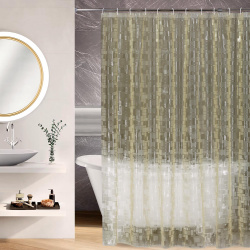 Занавеска 3D для ванной комнаты TM Niklen с кольцами 180х180 см 0390