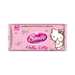 Салфетки влажные Smile Hello Kitty 60шт