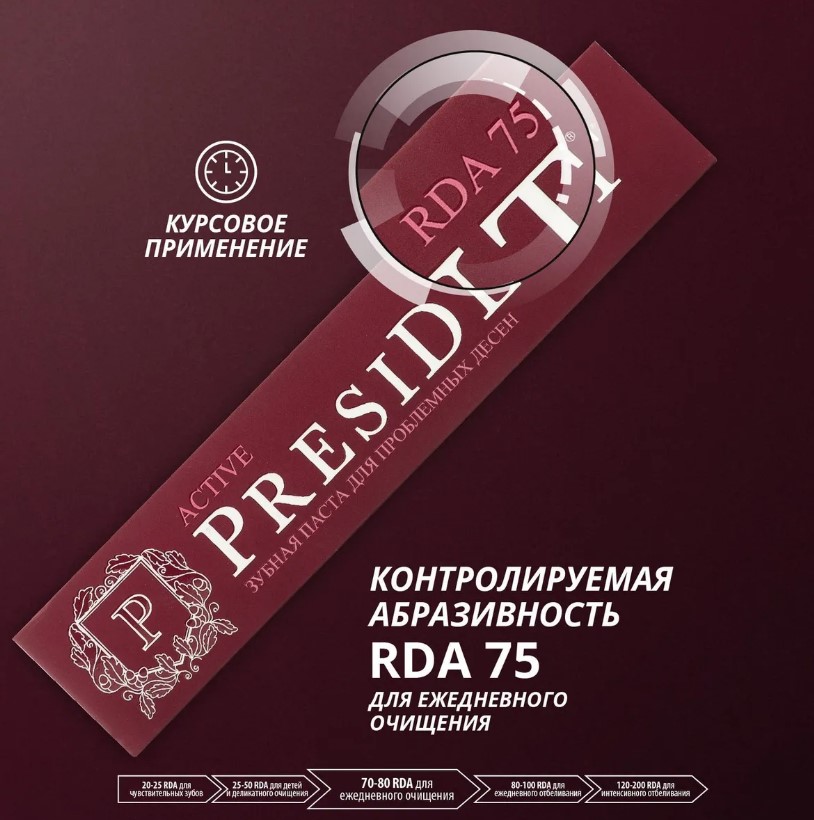 Зубная паста President актив 75мл