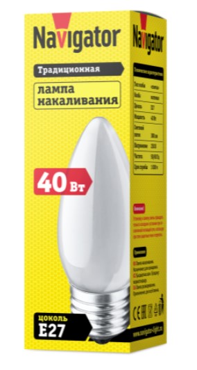 Лампа накаливания Navigator NI-B-40-230-E27-FR 94326