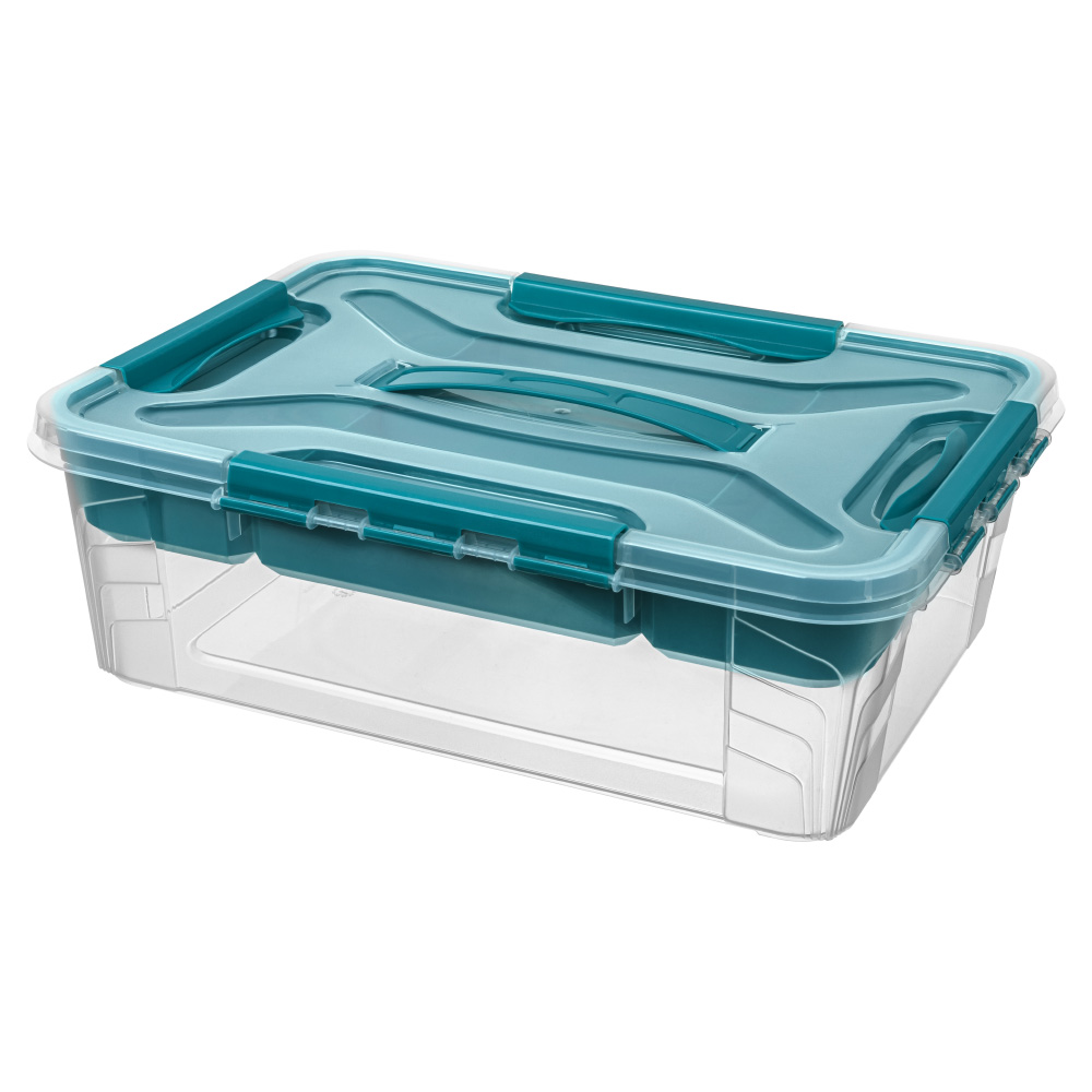 Ящик универсальный с замками и органайзером Econova grand box10л 390х290х124мм