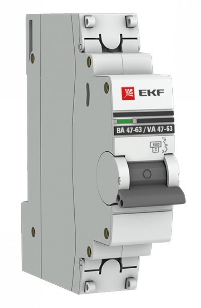 Ekf proxima автомат 1p 16а (с) 4.5ka mcb4763-1-16с-pro ba 47-63