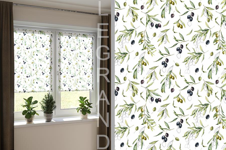 Мини ролета Legrand олива 57х170см
