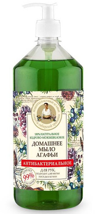 ПР /РБА/ Мыло Агафьи домашнее 100% натур.Кедрово-можжевеловое антибактериальное 1л