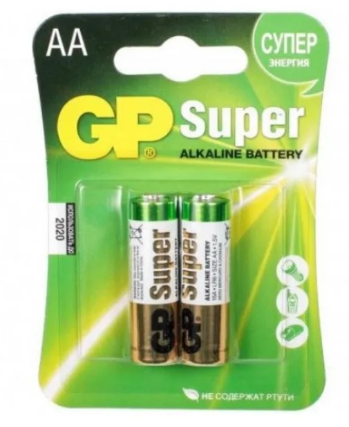 Элемент питания gp super 15a aa/lr6х2шт