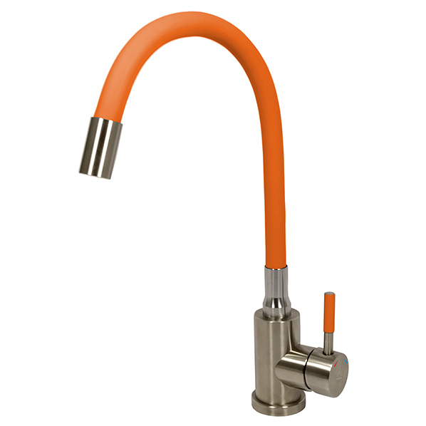Смеситель для кухни Argo Solid orange D-35 мм нержавеющая сталь 