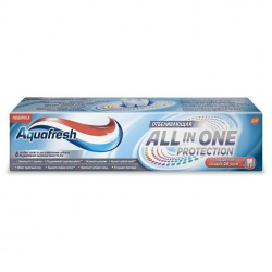 Зубная паста аквафреш protection white 75мл.