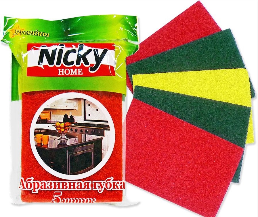 Губка для посуды Nicky Home Премиум 5шт 