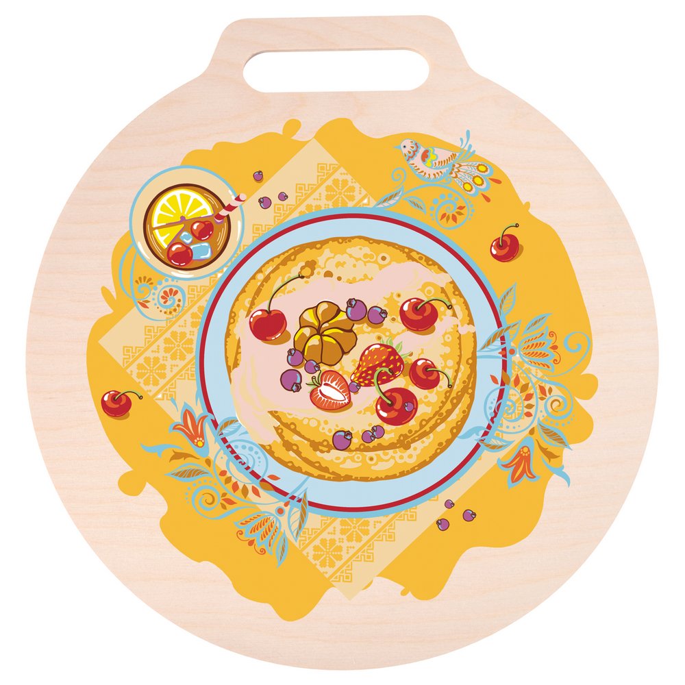 Разделочная доска Широкая Масленица d26см МТ18-34