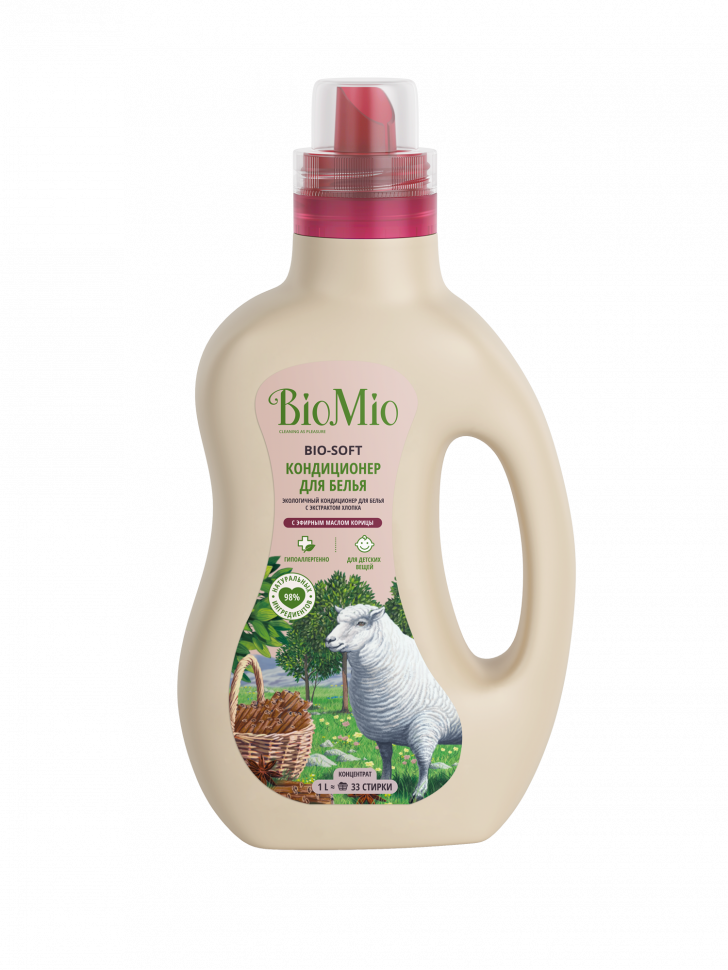 Bio mio кондиционер для белья корица 1.л.