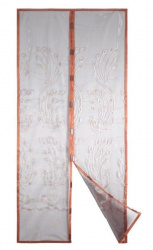 Москитная сетка Еврогарант Павлины (вышивка) для двери на магнитах, полиэстер 100х210см