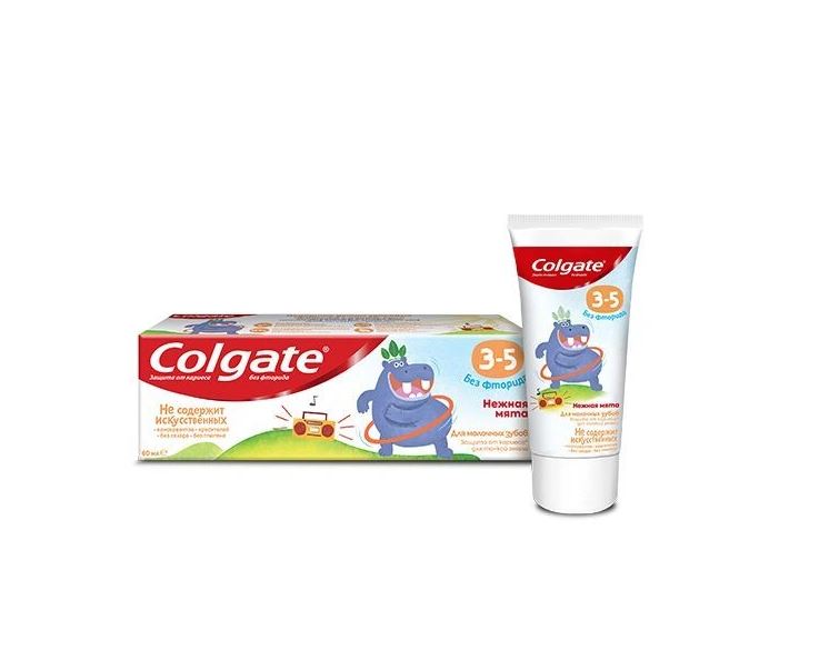 Зубная паста Colgate детская нежная мята без фтора 3-5лет 60мл