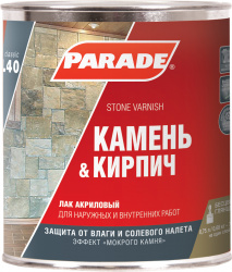 Лак акриловый для камня Parade L40 Камень&Кирпич 0.75 л