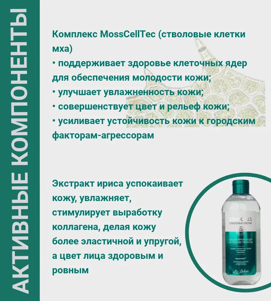 Мицеллярная вода для снятия макияжа Liv Delano 400мл