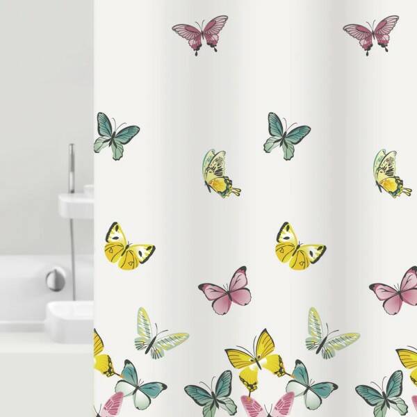 Штора для ванной Bacchetta Mariposa 180X200 белая
