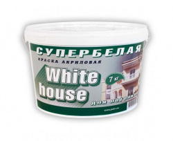 Краска водно-дисперсионная для потолков White House 7 кг супербелая