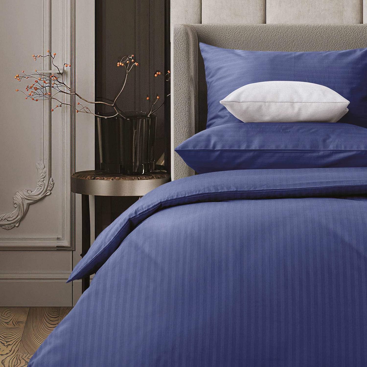 Комплект постельного белья Verossa Stripe Indigo 1.5сп 50/70 70004 23 1565 Комплект постельного белья Verossa Stripe Indigo 1.5сп 50/70 70004 23 1565