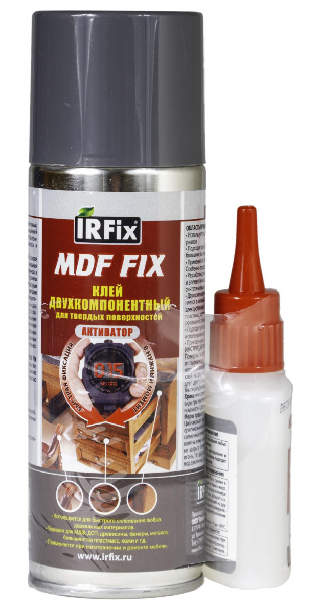 Клей двухкомпонентный MDF fix IRFix 400 мл+100 гр Клей двухкомпонентный MDF fix IRFix 400 мл+100 гр