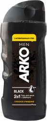 Arko men 2в1 гель душ.+шамп.260мл.black