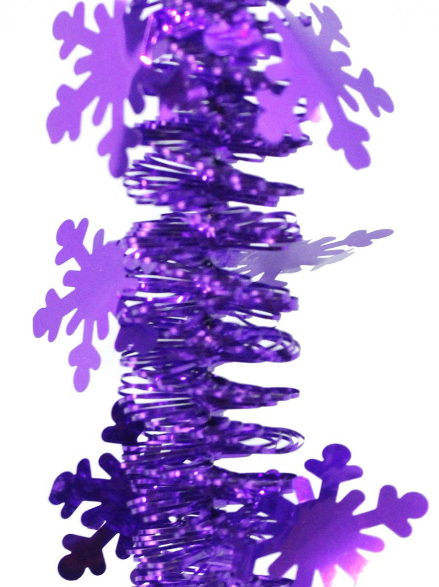Мишура Снегопад фиолетовый 55 мм*2.7 м