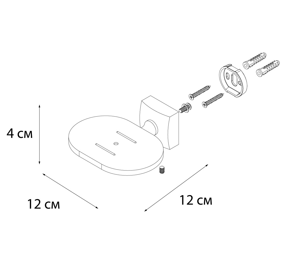 Мыльница литая Fixsen Kvadro FX-61308A